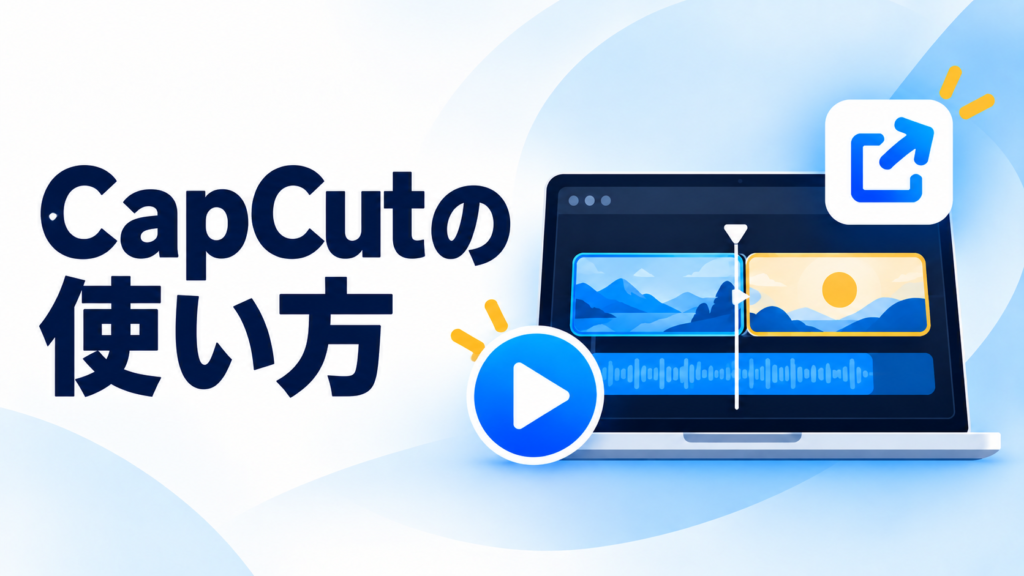 CapCutの使い方を示すタイトル付きサムネイル