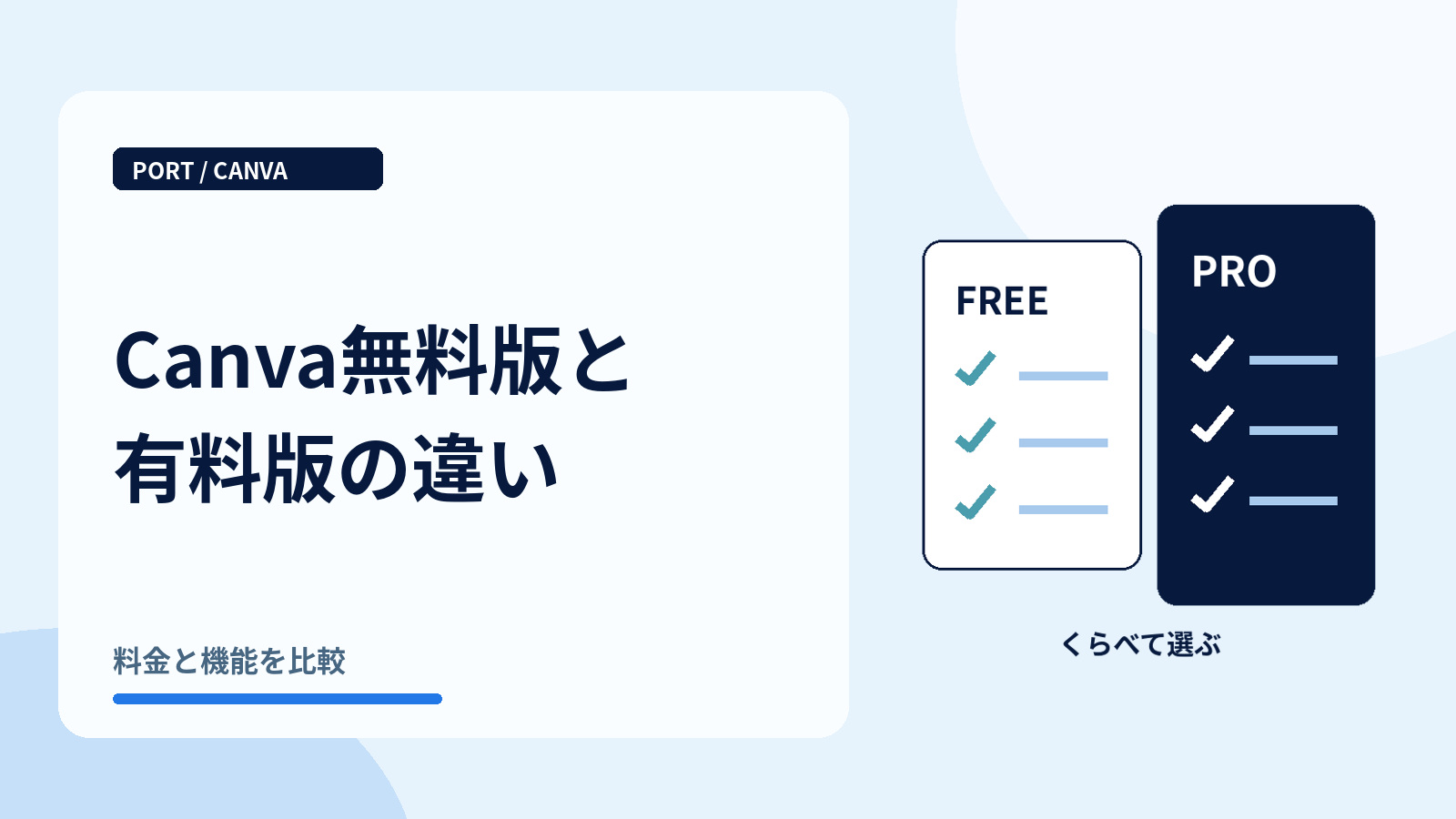 Canva無料版と有料版の違い｜無料版と有料版の比較