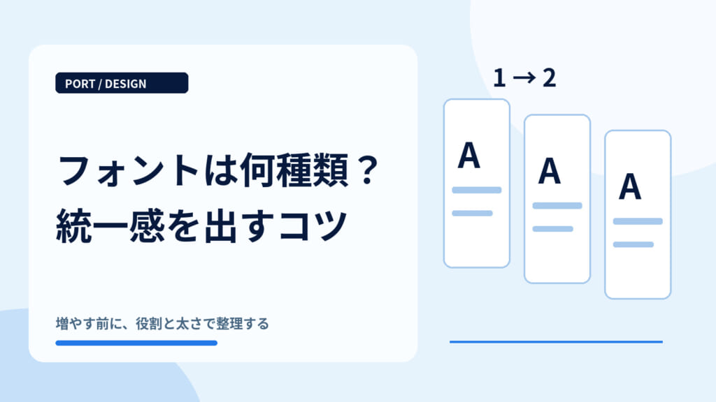 デザインでフォントは何種類まで使う？統一感を出すコツ